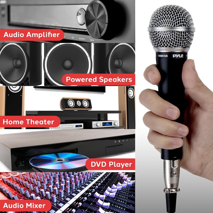 Професійний мікрофонний набір Pyle (3 шт.) - кардіоїдний, з XLR кабелем та кейсом