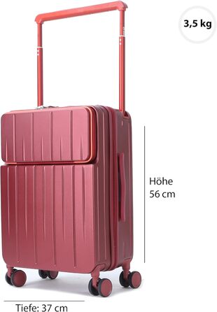 Тролей для подорожей Gorilla Hartschalen з відділенням для ноутбука та TSA замком (Бордовий)