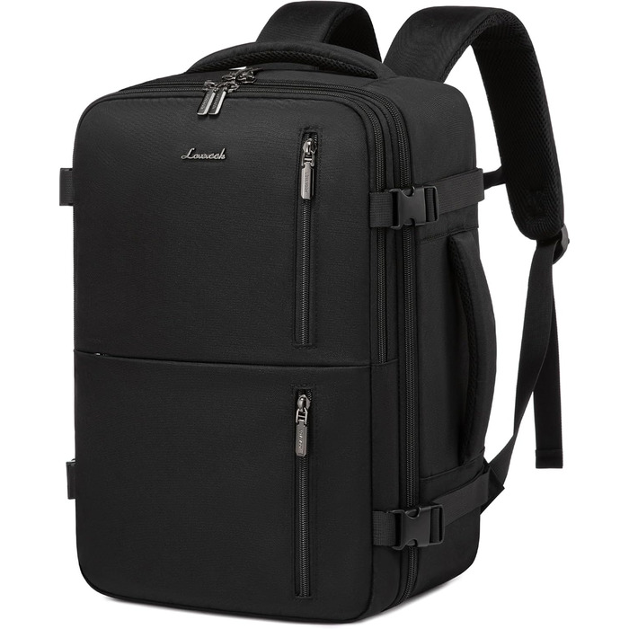Рюкзак LOVEVOOK для ручної поклажі в літак, 40x30x20 см, 24л, для ноутбука 14 дюймів, чорний