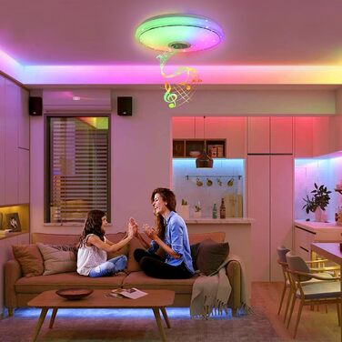 Світлодіодна стельова лампа з Bluetooth-колонкою, зоряне небо, диммування, RGB, 36 Вт, керування пультом або додатком, для спальні та дитячої кімнати