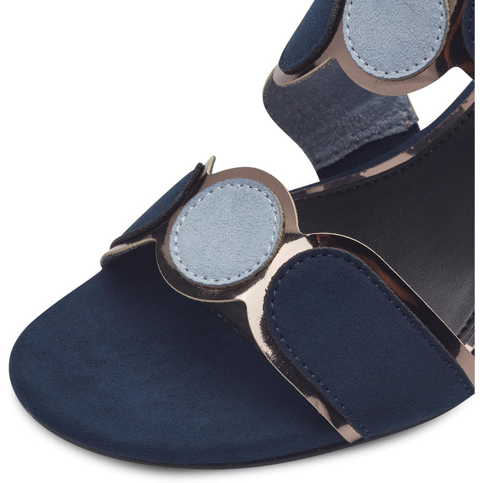 Сандалі жіночі MARCO TOZZI Navy Comb, м'яка устілка Feel Me, веганська шкіра, літні, 38 EU