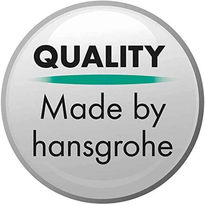 hansgrohe Crometta Showerhead Holder Set, with shower hose, 1.60 m, 2 spray patterns, water-saving, White/Chrome (Set with 1.25m shower hose, 2 spray patterns with water-saving function)