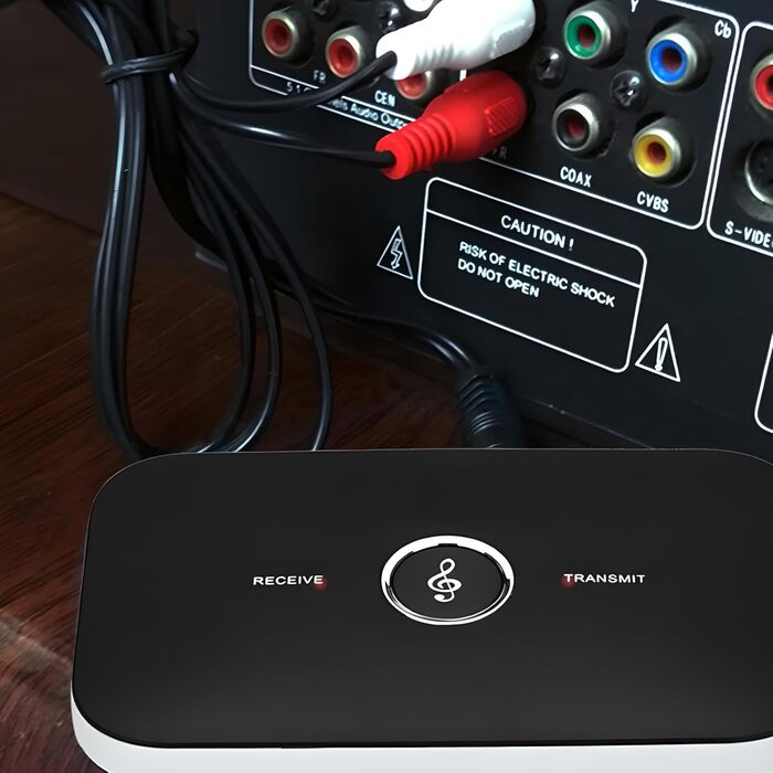Retoo Bluetooth аудіоадаптер AUX RCA 2-в-1: передавач/приймач з низькою затримкою для MP3, TV, PC, авто, навушників, стереосистеми (3,5mm)
