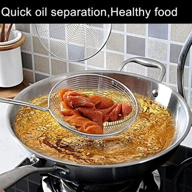 Набір з 3 шт. шумівки з нержавіючої сталі, фільтр для бульбашок та жиру, кухонне сито з нержавіючої сталі, 3 розміри
