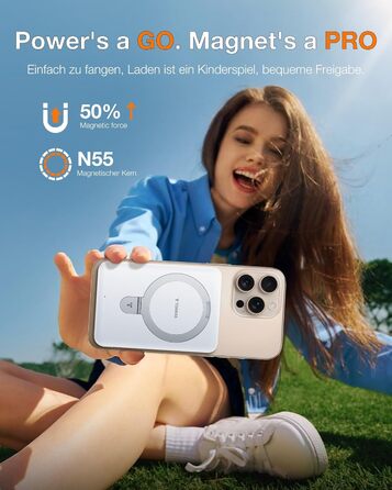 TORRAS Power Bank 5000mAh з MagSafe, 22.5W PD, USB-C, для iPhone 17 Pro Max та інших моделей