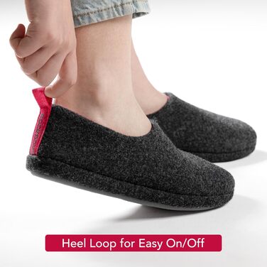 Жіночі домашні тапочки RockDove з повсті, модель Hüttenschuhe, двоколірні (чорний, 42 EU)