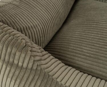 Knuffelwuff Dog Bed in Corduroy with Hand-Woven Character Olivia XL 105 x 75cm Khaki - Removable Cover - Washable - for Large, Medium and Small Dogs