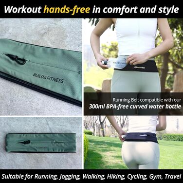 Пояс-підтримка для стегон та тазу з кишенею, кріплення для телефону, кишеня для зберігання, підходить для iPhone, Samsung, чорний/бежевий (L)