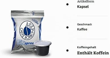 Кавові капсули Borbone Respresso Espresso, сині, сумісні з Nespresso, 400 шт