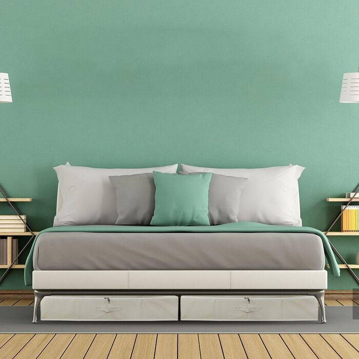 Складана коробка для зберігання під ліжком, 90x42x18 см, з ручками та блискавкою, чорно-сіра, органайзер для ковдр та одягу