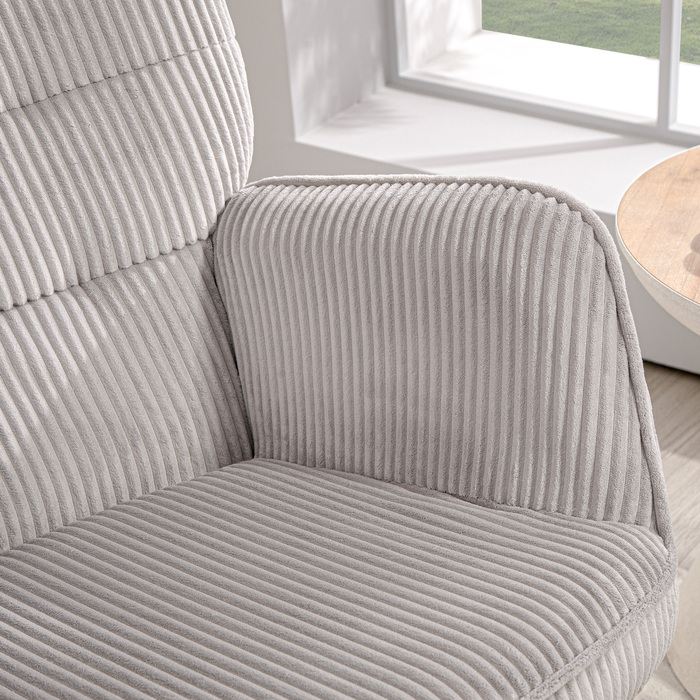 HOMCOM Rocking Chair, Rocking Armchair with Rope Look, Armrests, Chair with Wooden Skids, Reclining Chair for Living Room, Bedroom, Light Grey | Aosom