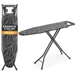 Прасувальна дошка KINGRACK з підставкою, регулювання висоти (7 рівнів), 110x33 см, сіра