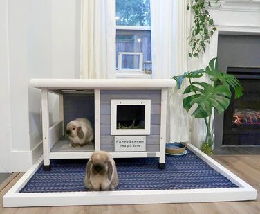 Будинок для собак Petsfit з балконом та терасою, вулиця, 85x62x52 см, сірий