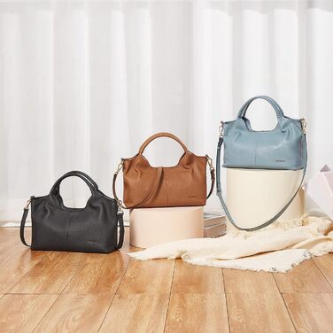 Сумка жіноча BOSTANTEN шкіряна шопер Hobo через плече з регульованим ременем, коричнева