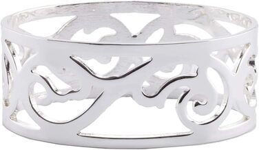 EDZARD Napkin Ring Vita, silver-plated, tarnish-resistant, length 5 cm, set of 4