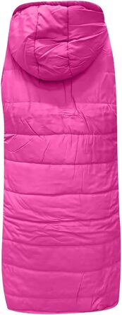 Степова жилетка для жінок з капюшоном, без рукавів, тепла, легка, для активного відпочинку, довга, великий розмір, рожевий колір