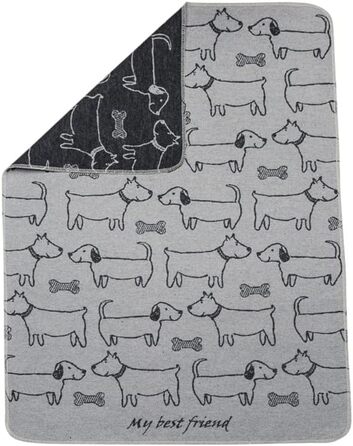 Лежанка для собак David Fussenegger 'Best Friend Allover' з фетру, 70 x 90 см, сіра