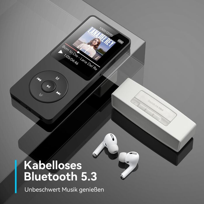 MP3 плеєр AGPTEK 32GB Bluetooth 5.3, 1.8