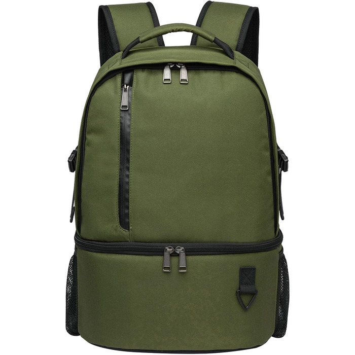 28L Insulated Cooler Backpack - Double Layer Small Thermal Backpack for Camping, Picnic, Travel (Green)