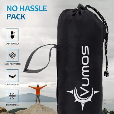 Vumos Sleeping Bag Liner and Camping Sheet - Silk-Like Material for Travel, Featuring a Full-Length Zipper