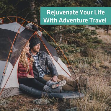 Надувна ізомат TREKOLOGY UL80 - легка туристична ізомат для кемпінгу, сірий, 190 см