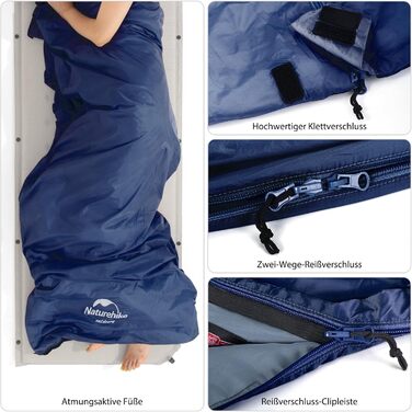 Naturehike Sleeping Bag - 7°C Warm Weather Sleeping Bag for Hiking, Backpacking & Camping - Lightweight, Youth & Adult