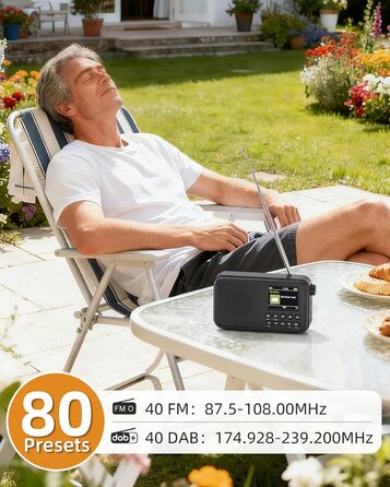 Портативне DAB/FM радіо з Bluetooth, екраном 2.4