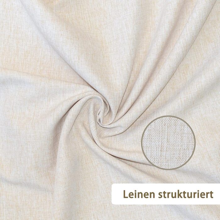 Штора для душу YISURE бежева льоноподібна, 120x200 см, водонепроникна, текстильна, машинне прання