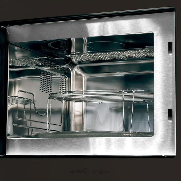 Вбудована мікрохвильова піч CATA MC 25 D ENC Inox, 25л, нержавіюча сталь, 8 автоматичних меню, 5 рівнів потужності, гриль 1000 Вт, таймер, ширина 60 см