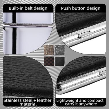 Чохол для сигарет на 20 сигарет з шкіри та металу, Zigarettenetui, чохол для сигарет для чоловіків та жінок