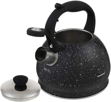 Чайник електричний Klausberg KB-7320, 2 літри, нержавіюча сталь, чорний