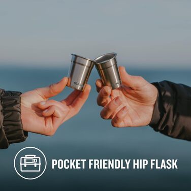 Набір келихів для шотів STANLEY Adventure Nesting 59 мл, зелений (Hammertone) - нержавіюча сталь, без BPA, компактні, для подорожів