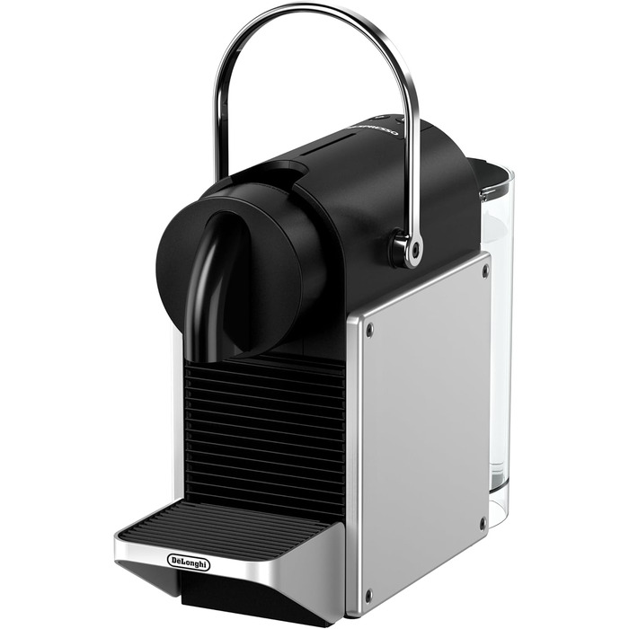 Кавова машина-капсульна Nespresso De'Longhi Pixie EN127.S, 19 бар, 1260 Вт, сріблясто-чорна, компактний дизайн, ECO-режим, дві програмовані кнопки
