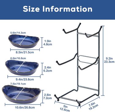 DUJUST Трирівнева етажерка для фруктів з кераміки, 3 яруси, сучасний дизайн, обпалена глазур, для кухні, зберігання фруктів, стабільна, придатна для миття в посудомийній машині
