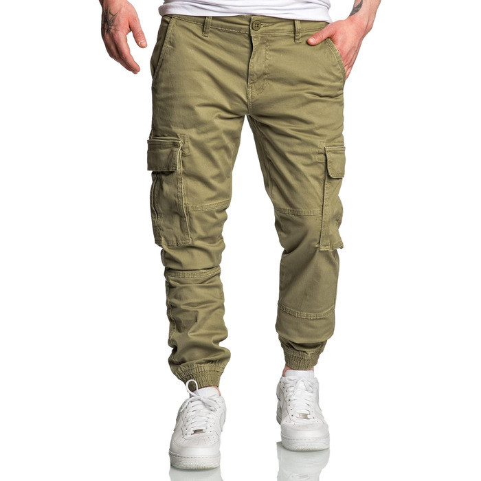 Чоловічі штани карго чинос джинси Herren R7020 оливкового кольору, розмір 33W