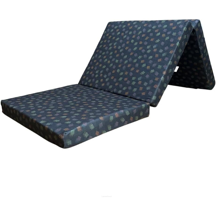 Складаний матрац-гостьове ліжко FORTISLINE 195x80x9 см, синій, футон, пуф