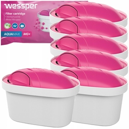 Набір фільтрів для води WESSPER MAGNEZ AQUAMAX MG+ для глечиків BRITA та DAFI, 6 шт.