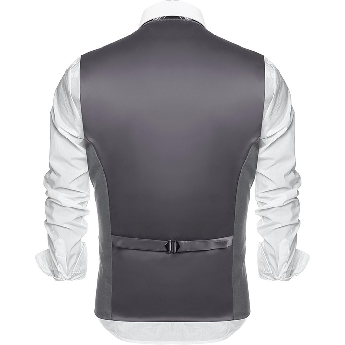 Костюмний жилет чоловічий COOFANDY, V-подібний виріз, Slim Fit, сірий (M)