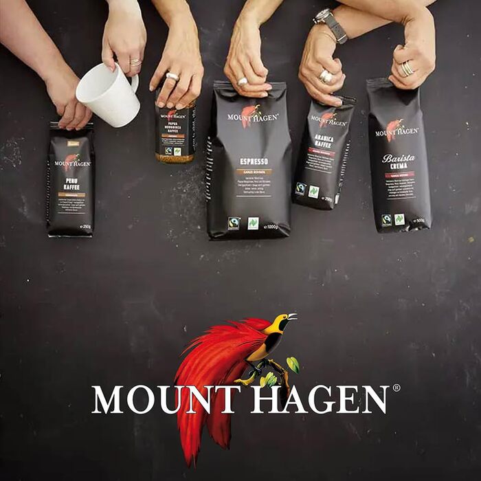 Органічна кава в зернах Mount Hagen Bio FT Naturland Arabica Crema, 1 кг