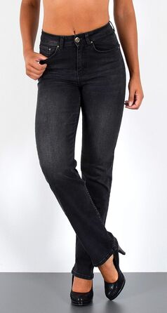 Джинси жіночі ESRA Straight Stretch High Waist - преміум, класичний крій, великі розміри (G6, J582)