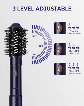 Airstyler 6 в 1 з локон-насадкою: фен-щітка, плойка, об’єм, догляд, 1000W, іонний, для волосся, білий