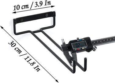 Тримач для келихів Yhuasia (2 шт.) - рейка для склянок, металева підвісна конструкція для бару, кухні, ресторану, пабу, чорний