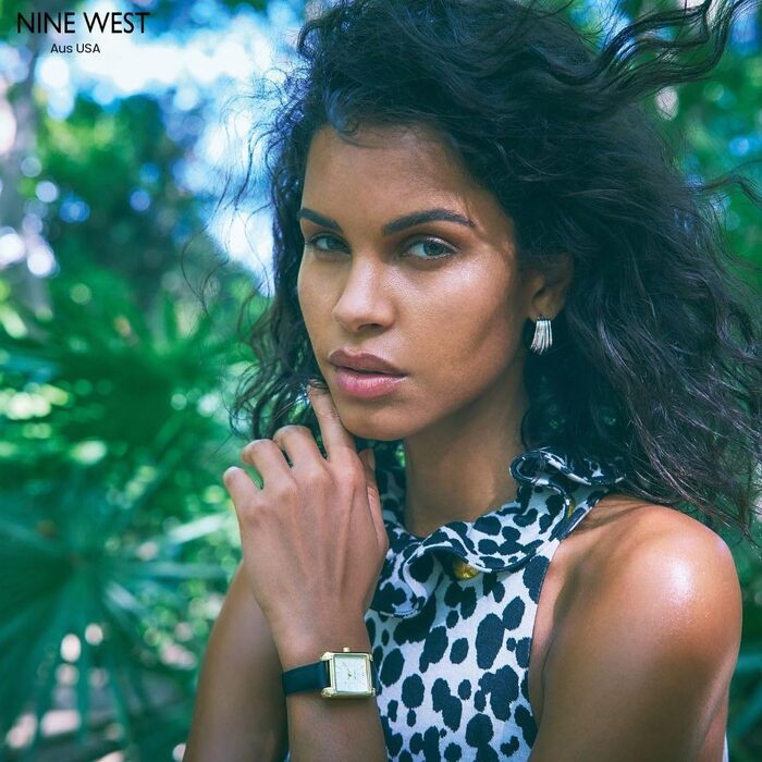 Жіночий годинник Nine West з металевим плетенням (Mesh Bracelet) у кольорах срібло та рожеве золото
