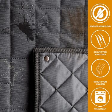 Водонепроникний килимок для собак у машину Basic Schutz Hund з боковими захистами – міцний захист для подорожей та транспортування (заднє сидіння)