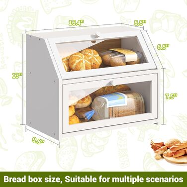 Бротокнига для кухні BMOSU: двошарова, бамбукова, велика місткість, білий колір