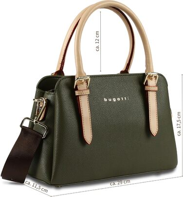 Сумка жіноча Bugatti Ella оливкова, маленька крос-боді, клатч для жінок