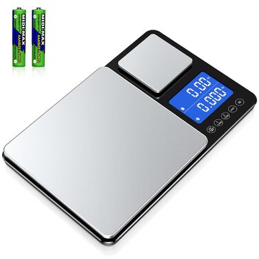 Кухонні ваги електронні, 10 кг, LCD дисплей, функція тарування, для випічки та приготування їжі, сріблясті (K600H)