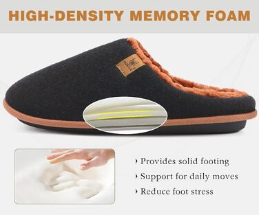 Чоловічі фетрові халапи KuaiLu, теплі, пухнасті, для дому та вулиці, чорно-коричневі (49 EU)