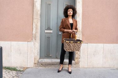 Сумка-шопер Reisenthel Carry Bag Frame Leo Macchiato з містким відділенням та внутрішньою кишенею – Стильна та водонепроникна сумка