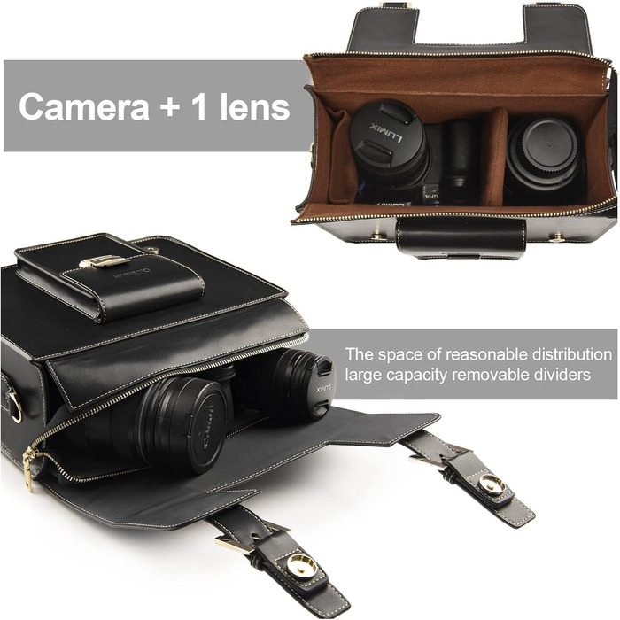 Сумка для камери Cwatcun Kaeratasche: водонепроникна, сумісна з Canon, Nikon, Sony (чорна)